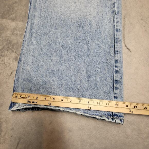 Forever 21 Jeans Womens 27 Light Wash Carpenter Wide Leg High Rise Baggy - Picture 6 of 12